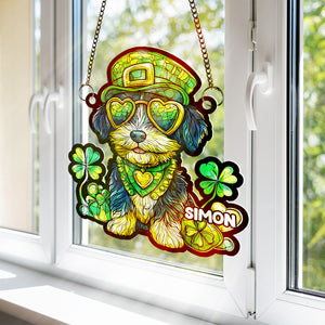 Personalized Gifts For Dog Lover Acrylic Suncatcher Patrick's Day 01XQLU180125-Homacus