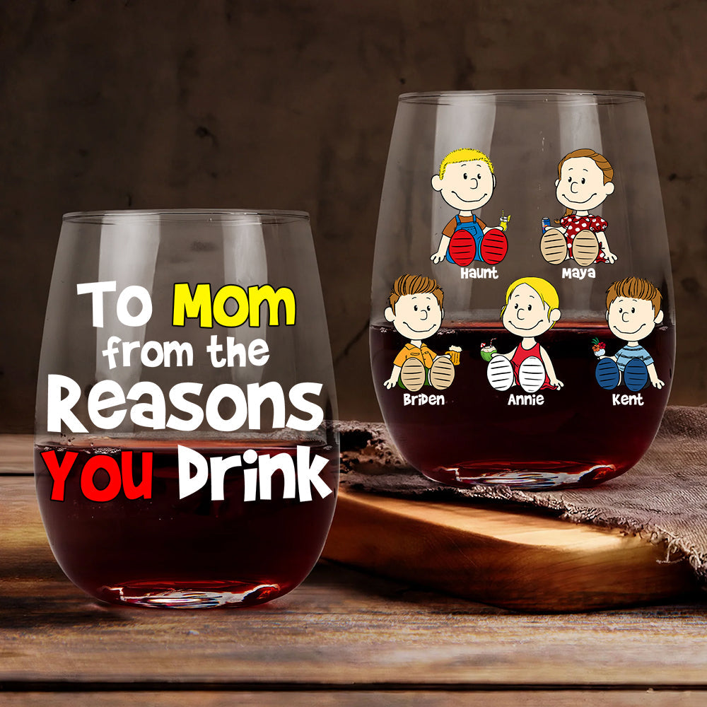 Personalized Gifts For Mom Glass Egg Cup The Reasons You Drink 05XQLU150225PA-Homacus