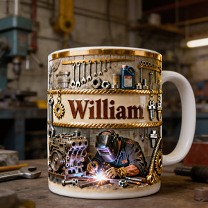 Proud Welder At Work Mug- Personalized Gifts For Welder 04PALU201225-Homacus