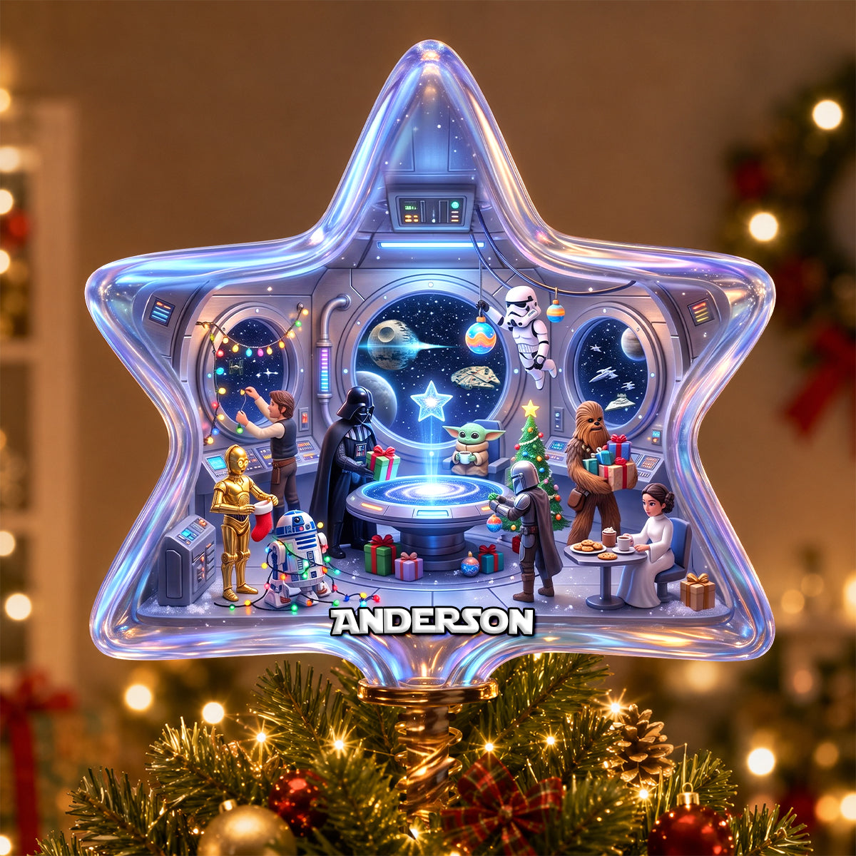 Christmas In Master Ship Tree Topper, Personalized Gifts 02qhdh270826