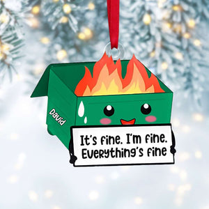 Personalized Gifts For Coworkers Dumpster Fire Acrylic Ornament 03OHTN201124-Homacus