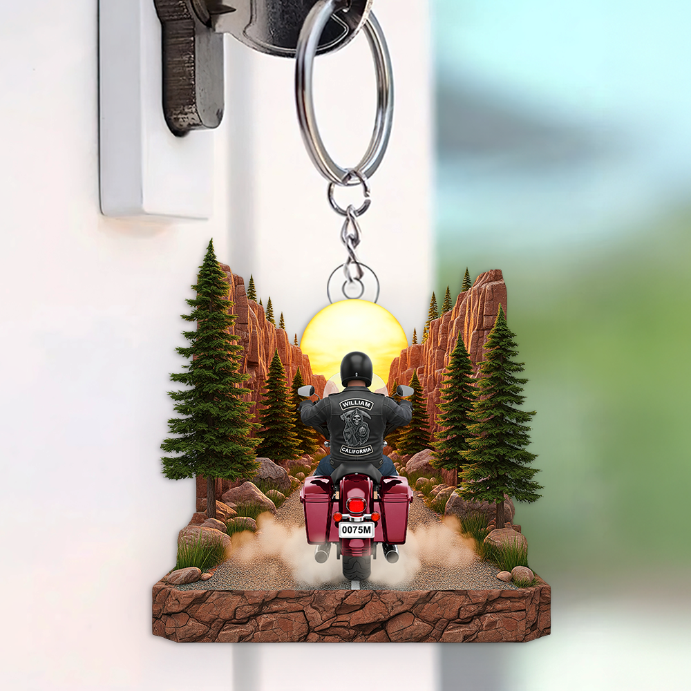 Biker Keychain - Personalized Gifts For Biker 01ohpu050625-Homacus