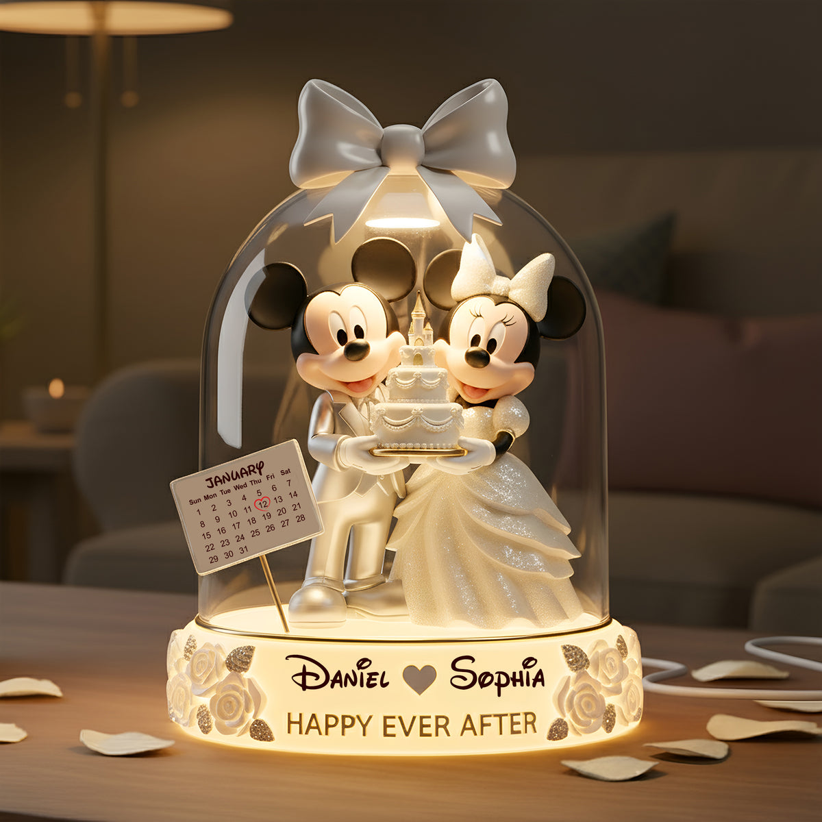 Wedding Couple Acrylic Light Box - Personalized Gifts For Couples 09pglu051225-Homacus