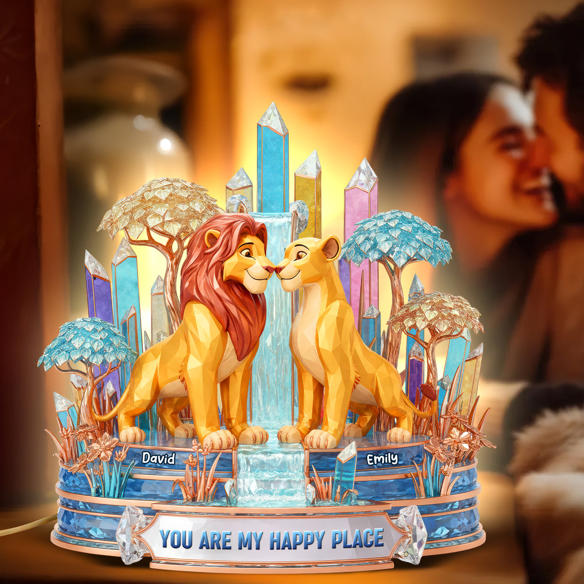Romantic Couple Acrylic Light Box - Personalized Gifts For Couple 05naqn011225-Homacus