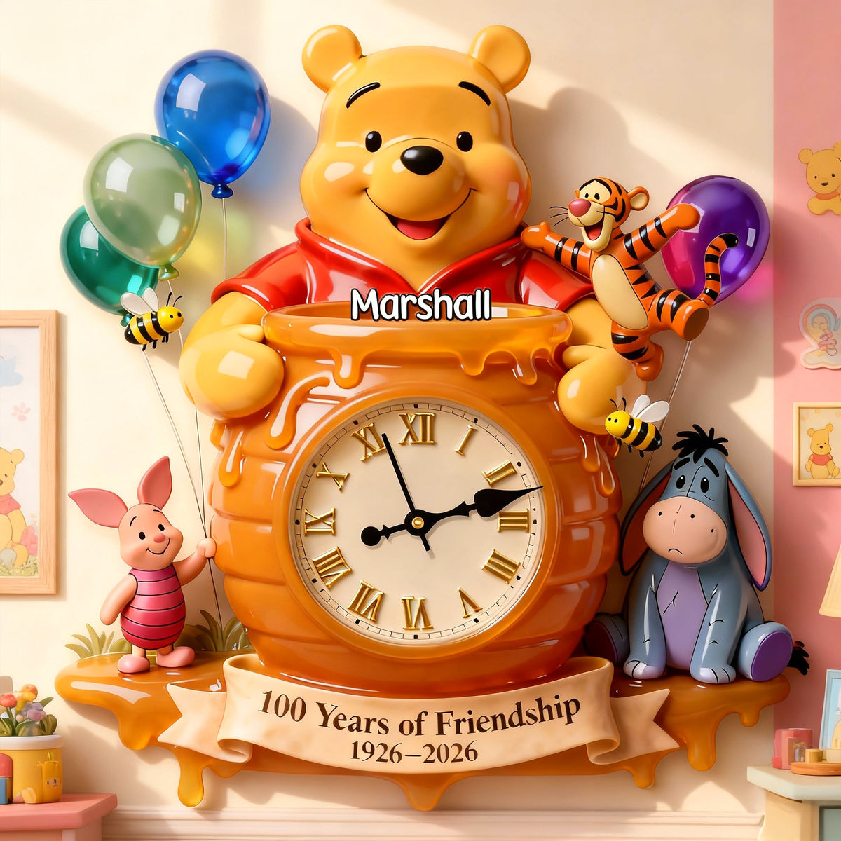 Lovely Friends Hanging Wall Clock - Personalized Gifts 06namg150126-Homacus