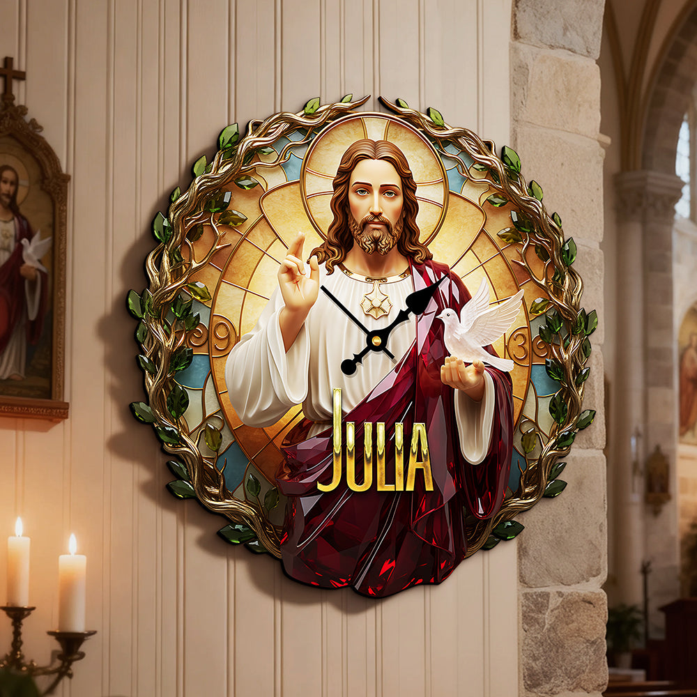 Christian Acrylic Hanging Wall Clock - Personalized Gifts For Christian Lovers 02pata251225-Homacus