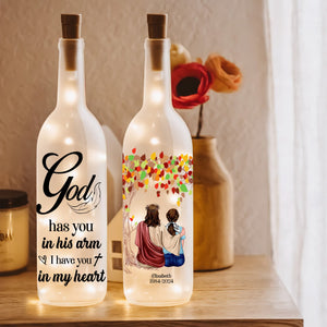 Personalized Gift For Heavenly Christian Bottle Lamp God Has You In His Arm 04HULU240225TM-Homacus