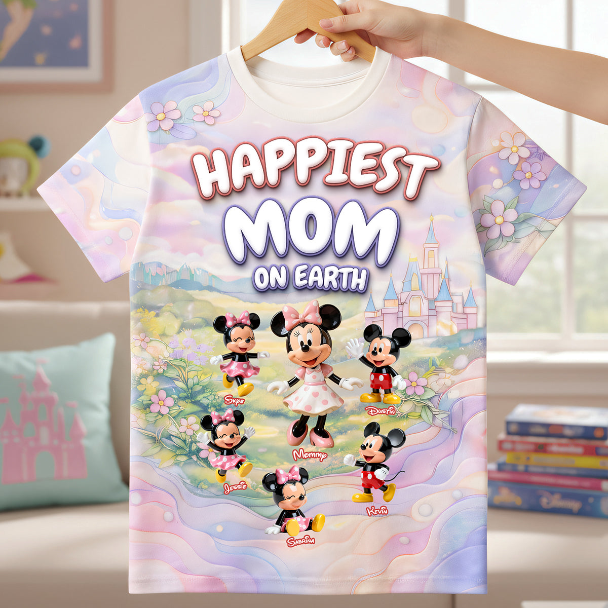 Happiest Mom On Earth 3D Shirt - Personalized Gifts For Moms 02tota070426-Homacus