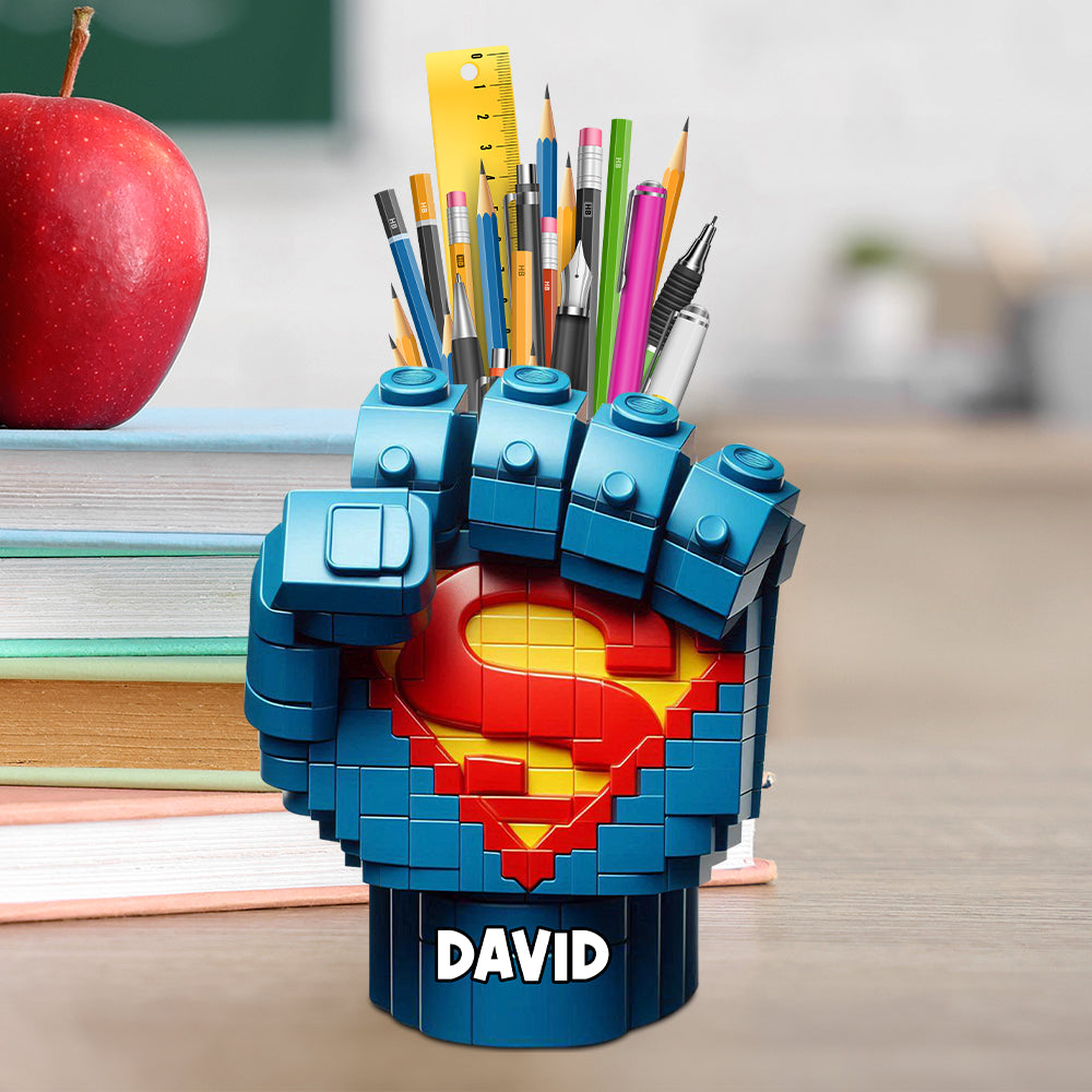 Super Fist Bump Wooden Pen Holder - Personalized Gifts For Kids 03ohtn240725-Homacus