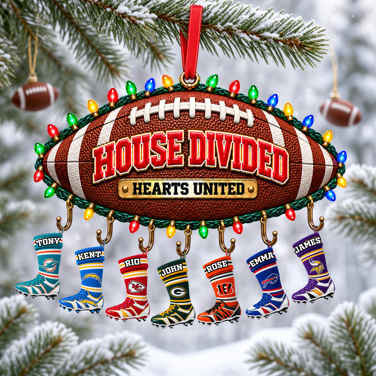 House Divided Christmas Ornament - Personalized Gifts For Sport Lovers 04ohlu101026-Homacus
