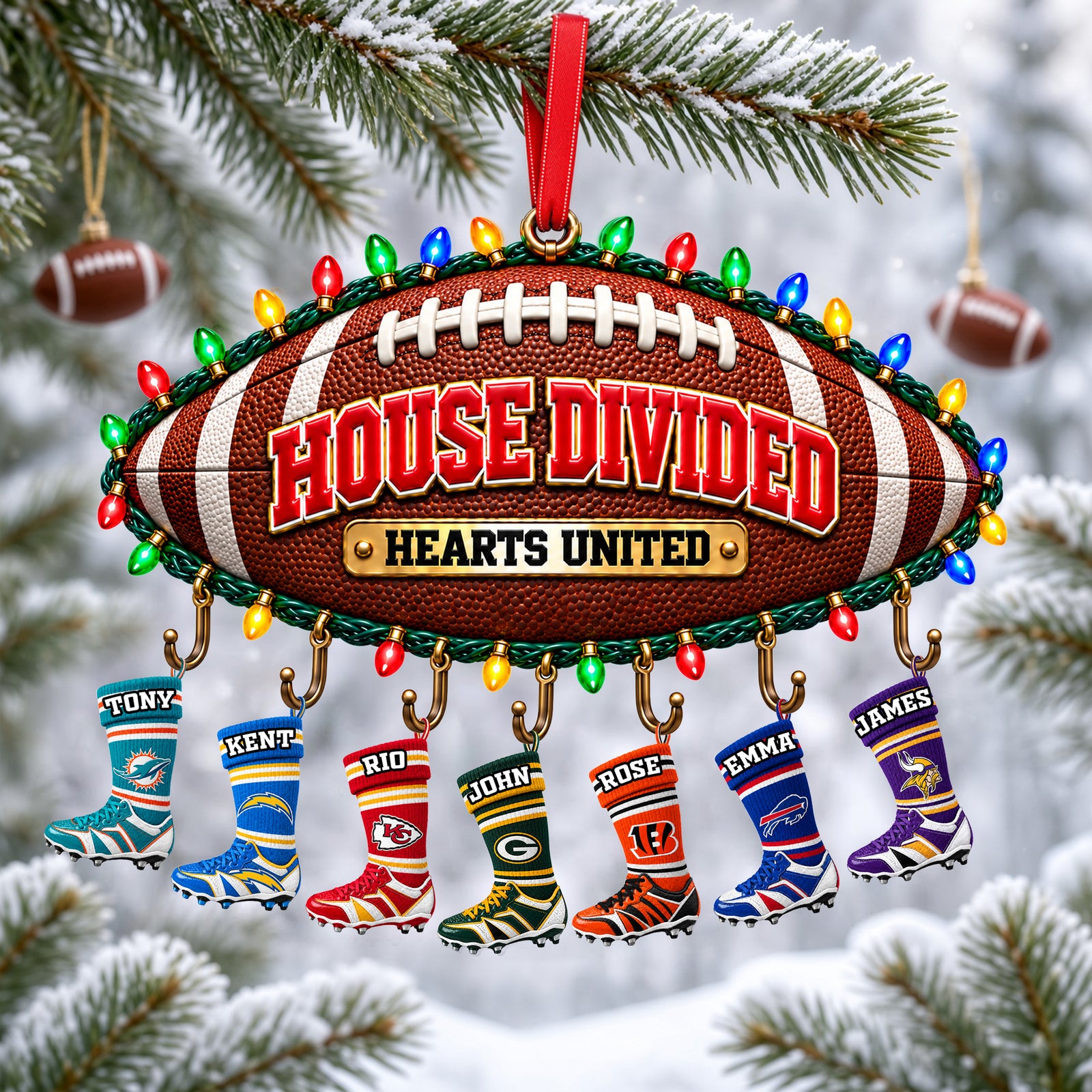 House Divided Christmas Ornament - Personalized Gifts For Sport Lovers 04ohlu101026-Homacus