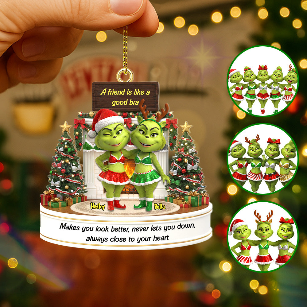 A Friend Is Like A Good Bra Ornament - Personalized Gifts For Friends 03namg160925-Homacus