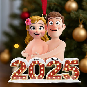 Naughty Couple Ornament Personalized Christmas Gifts 06OHDT151125-Homacus