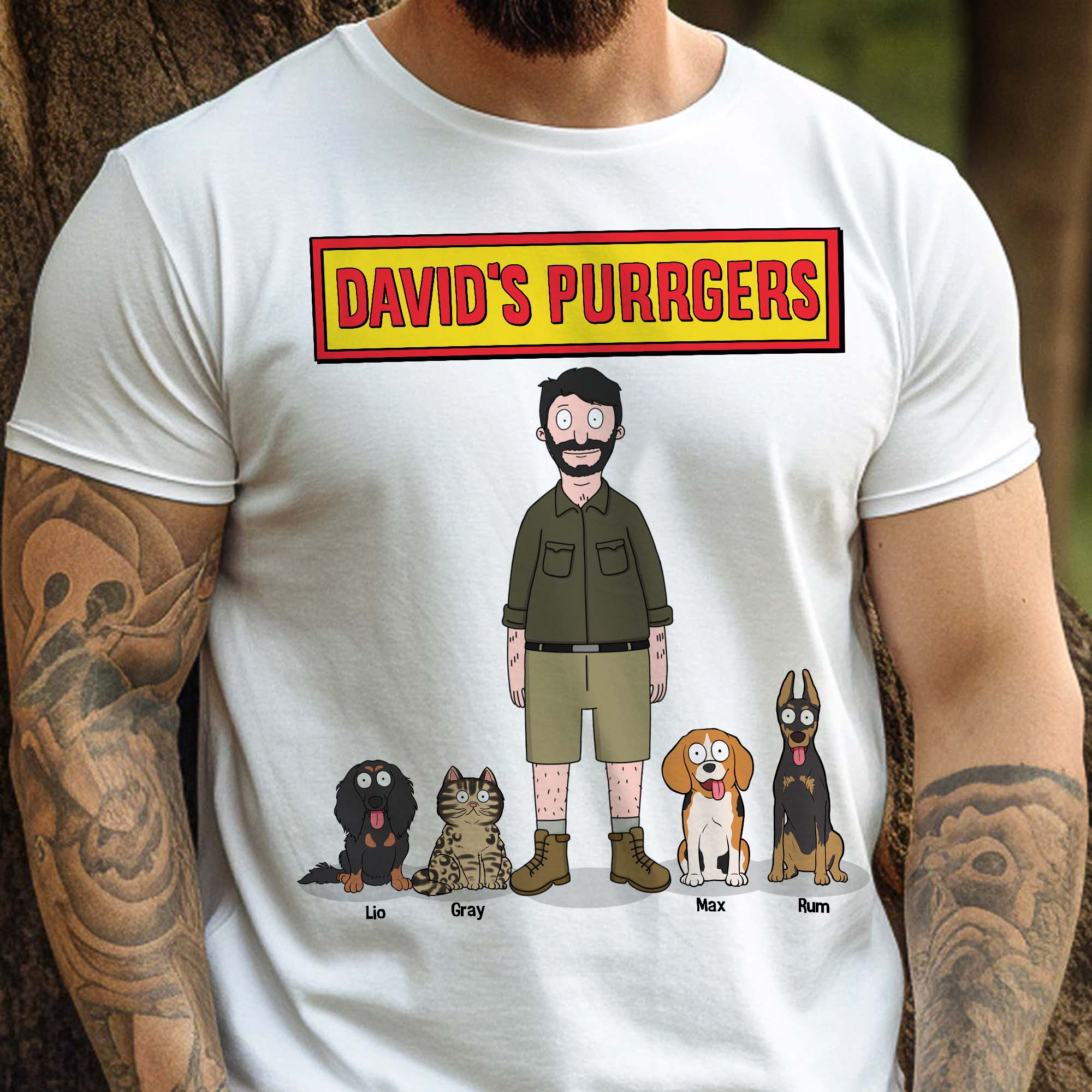 Dog And Cat Dad Shirt Personalized Gifts For Pet Lovers 05qhtn010425hg-Homacus
