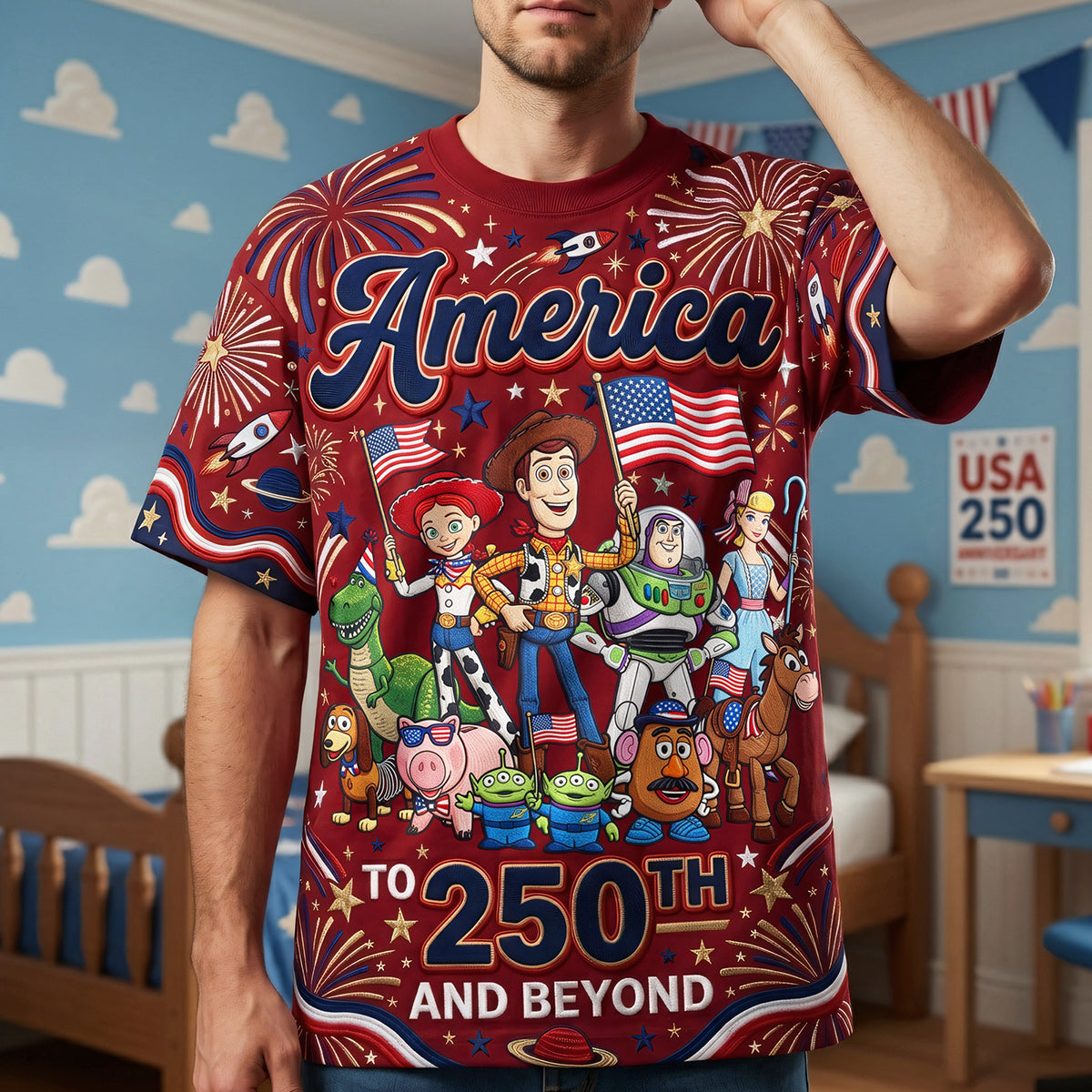 America 250 Patriotic Adventure Crew Shirt - Personalized Anniversary Gift 02NATA100626