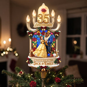 Enchanted Love 35th Anniversary Tree Topper - Personalized Christmas Gifts For Couple 07hata061026-Homacus