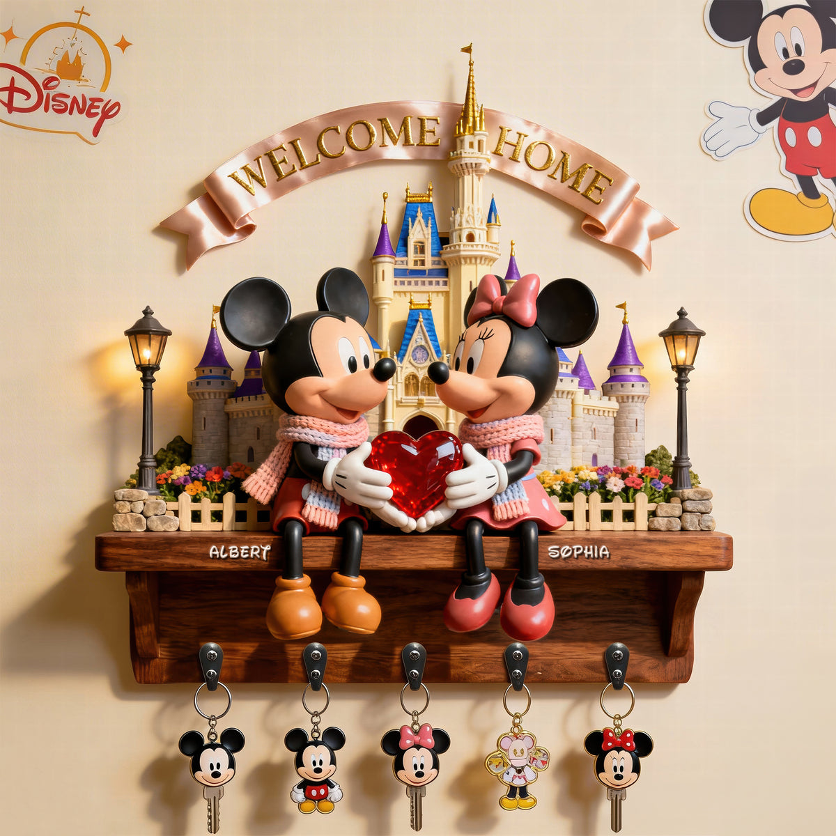 Love Is Home Acrylic Key Hanger - Personalized Gifts For Couple 04KIQN100226-Homacus