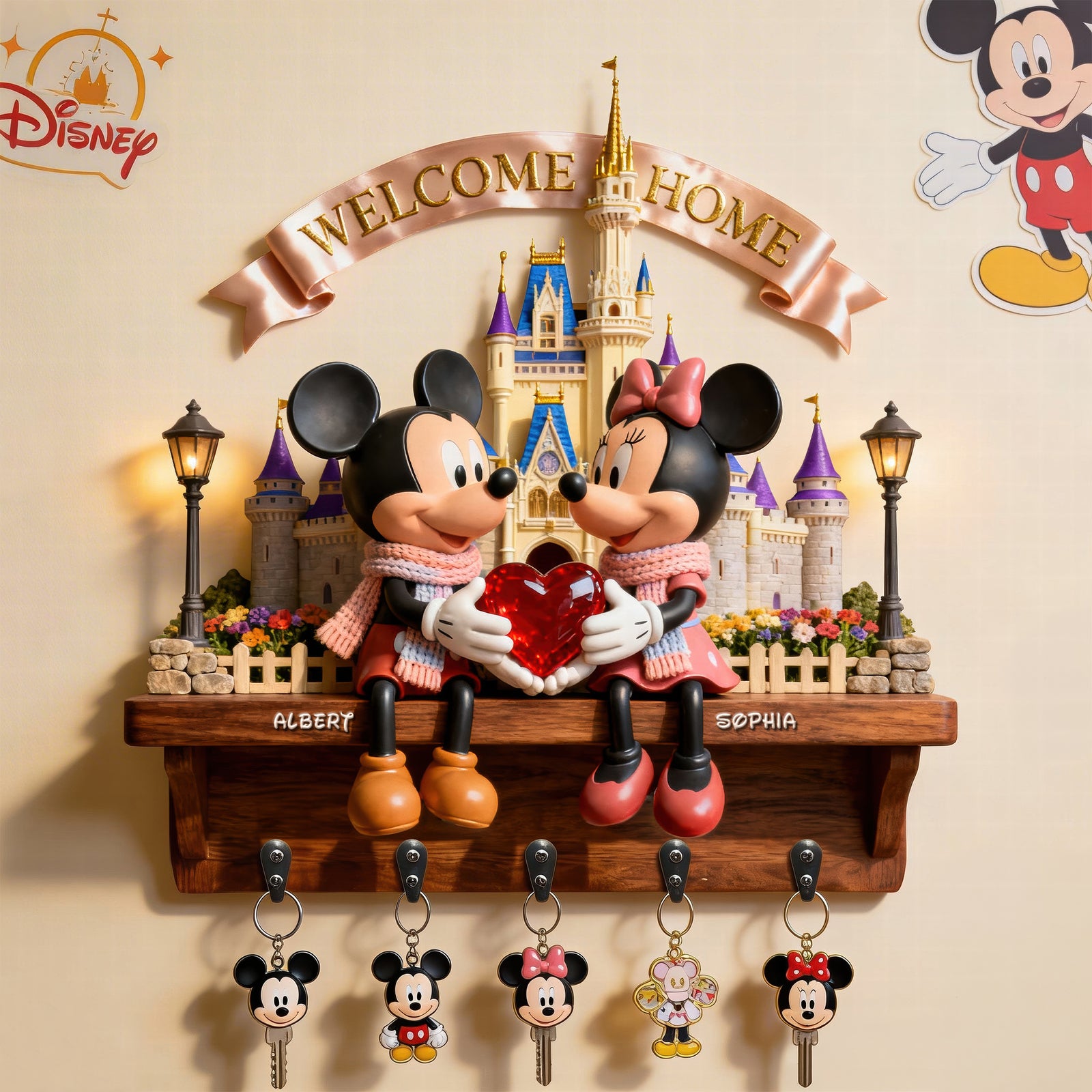 Love Is Home Acrylic Key Hanger - Personalized Gifts For Couple 04KIQN100226-Homacus