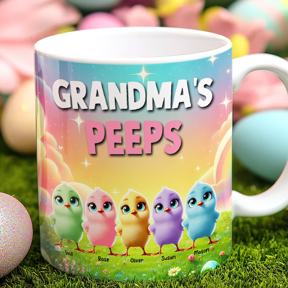 Personalized Gifts For Grandma Coffee Mug, Chick Peeps 04tgmh040325 Easter Gifts-Homacus