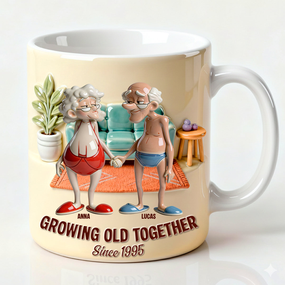 Growing Old Together Coffee Mug - Personalized Gifts For Couple 04natn171225-Homacus