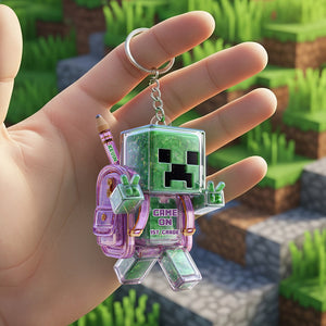 Pixel Gamer Keychain Personalized Back To School Gifts For Kids 02TGDT280725-Homacus