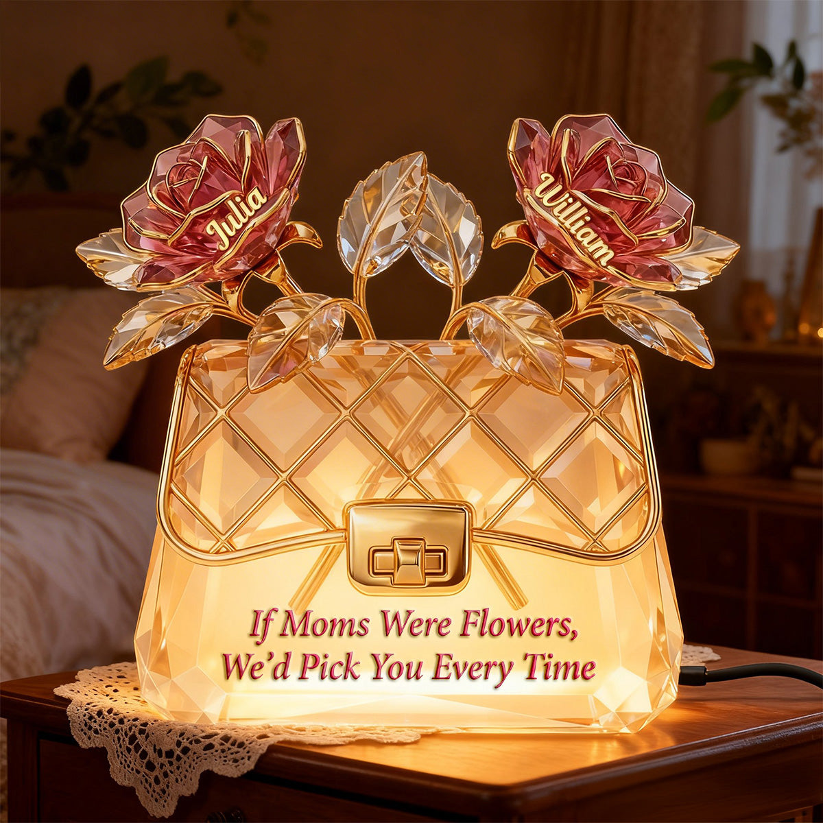 Elegant Flower Bag Light Box – Personalized Gifts For Mom 04namg260226-Homacus