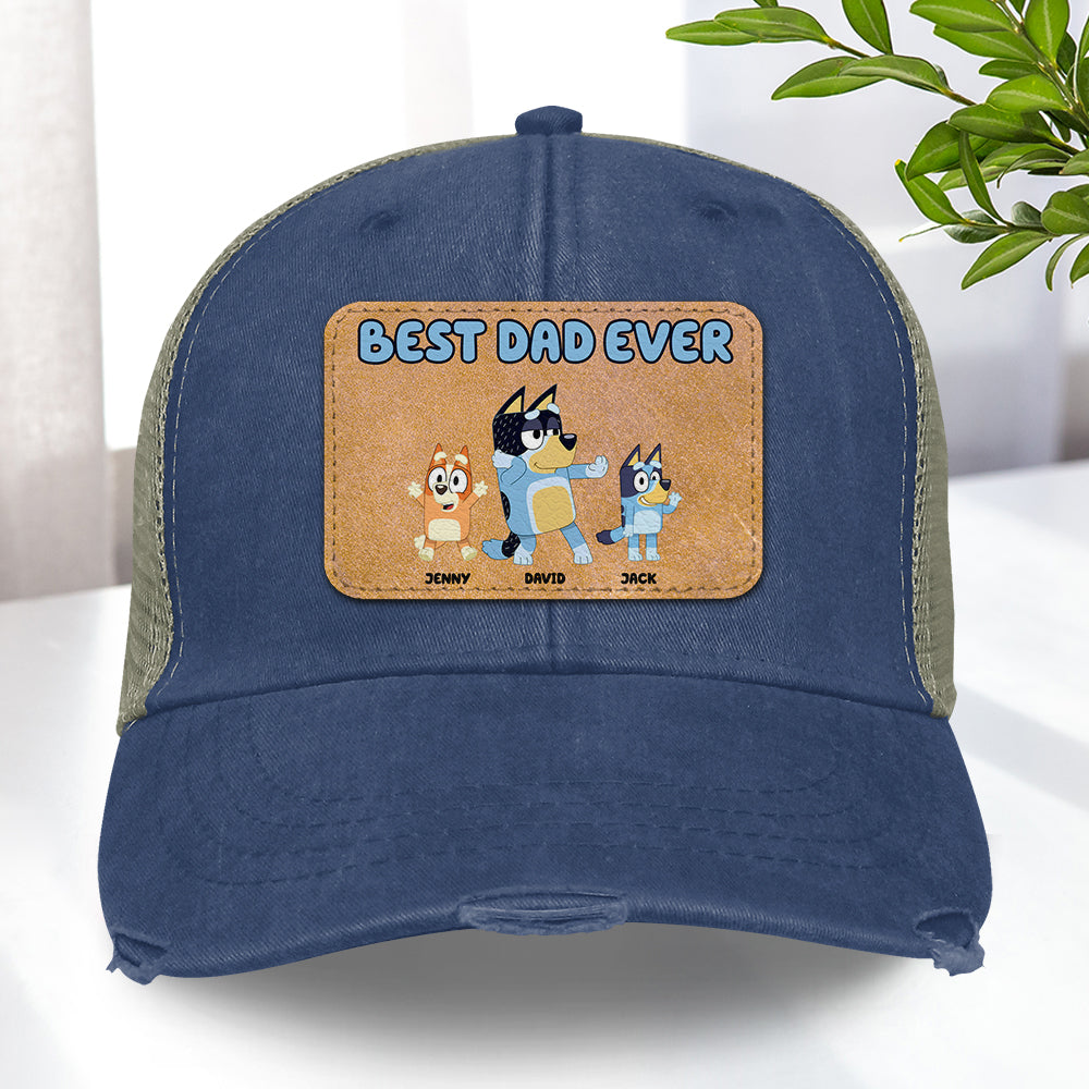 Dog Grandpa Distressed Ollie Cap - Personalized Gifts For Father 04natn110524-Homacus