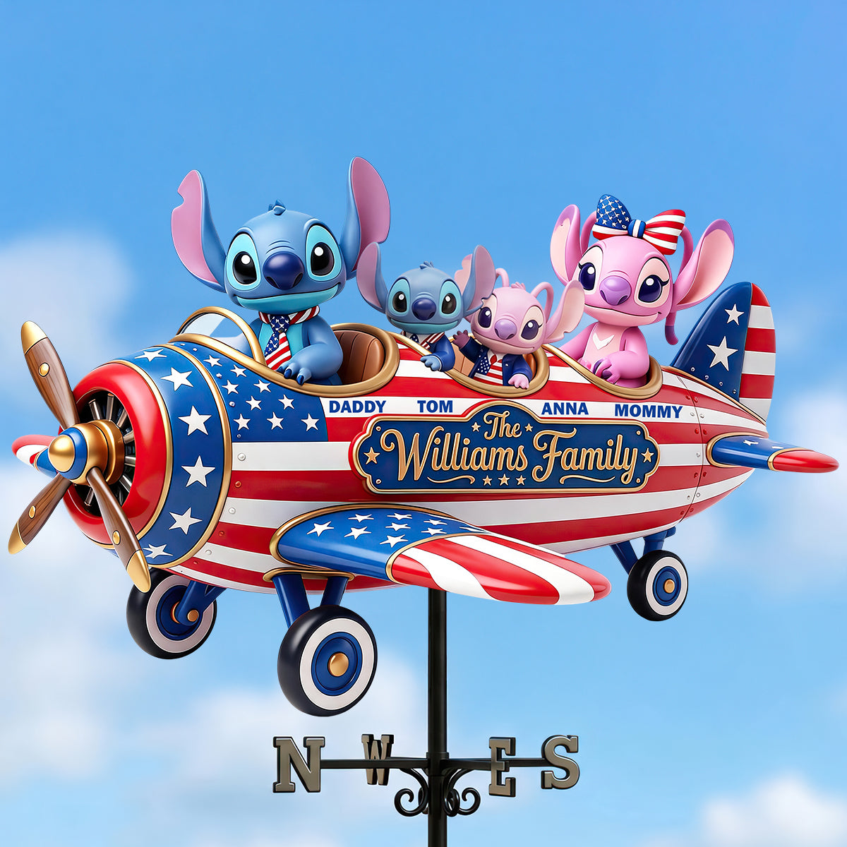 Proud American - Celebrated America 250th Anniversary Metal Weather Vane - Personalized Gifts For Family 03padt180526-Homacus