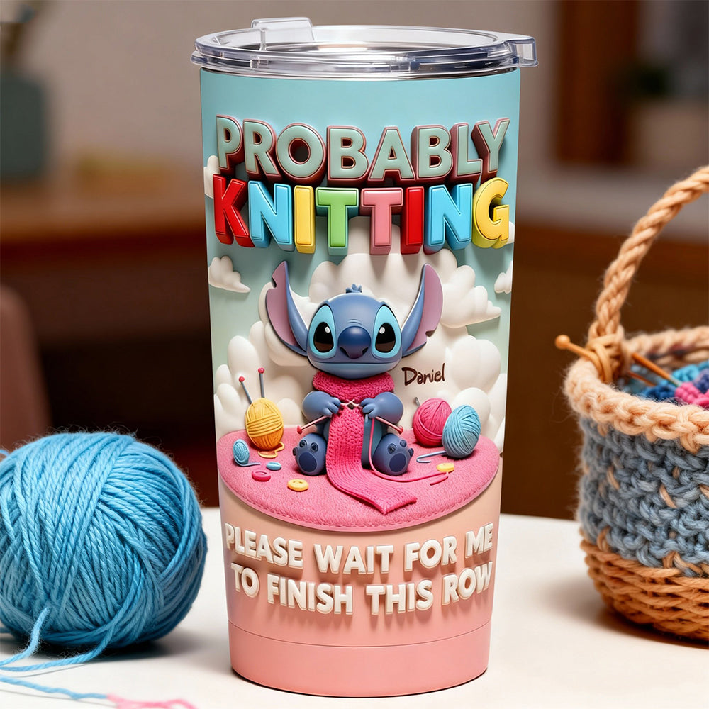 Tropical Alien Knitting Tumbler - Personalized Gifts For Knitting Lovers 05totn301225-Homacus