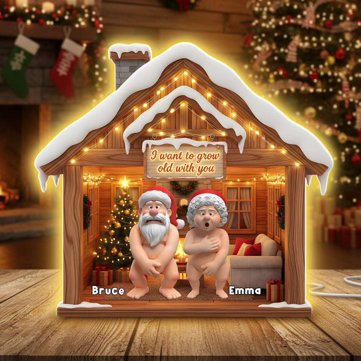 Naughty Old Couple Light Box- Personalized Gift For Couples 04OHLU311025-Homacus