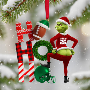 Funny Green Monster Santa Sport Lover Ornament - Personalized Gift For Sport Lover Ornament 05OHTN211025-Homacus
