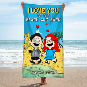 Personalized Gifts For Couple Beach Towel 03KAPU070624HH-Homacus