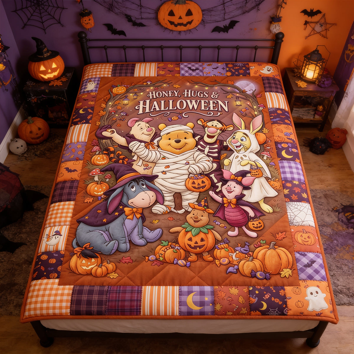 Honey, Hug & Halloween Blanket - Personalized Gifts For Halloween 04tytn100826-Homacus