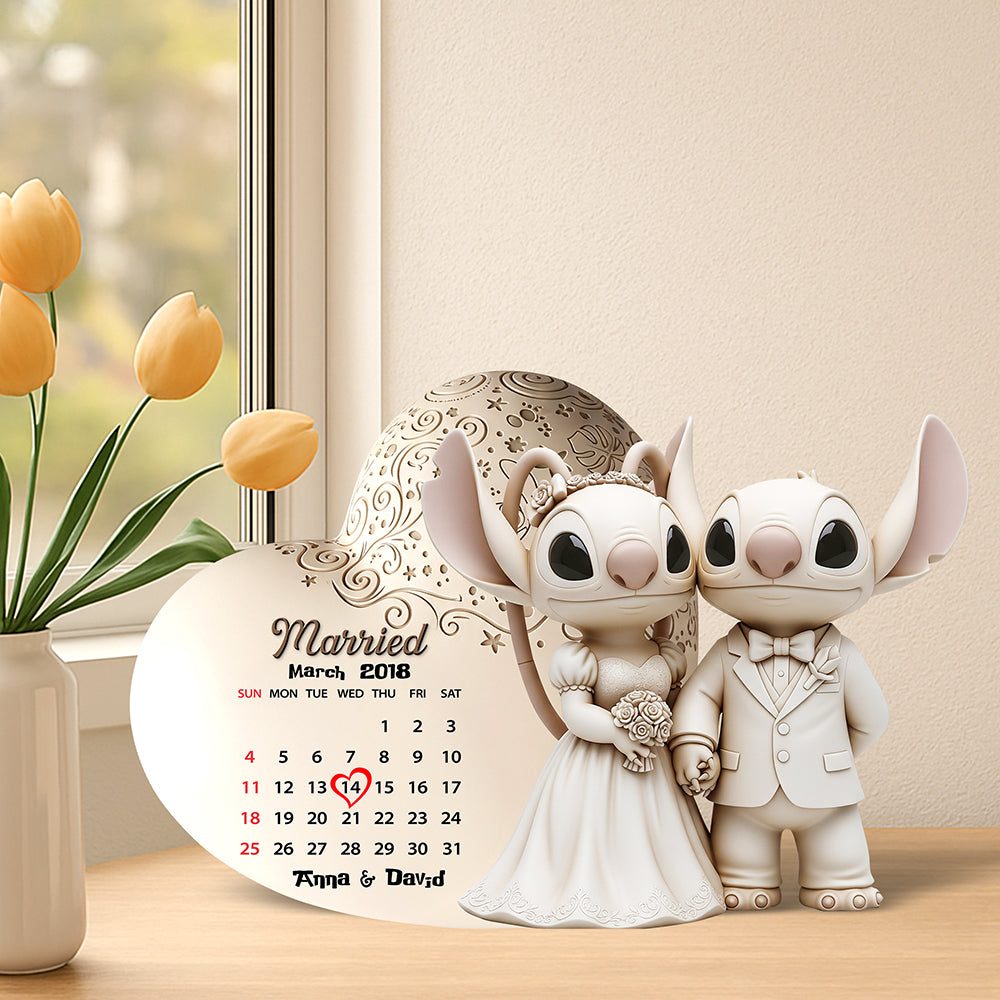 Cartoon Couple Acrylic Plaque - Personalized Gifts For Couple 05ohqn080725-Homacus