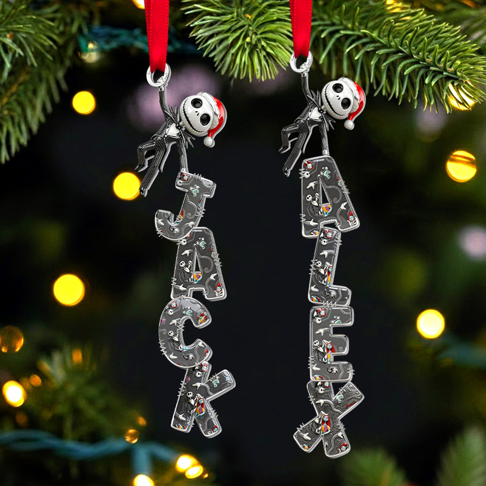 Playful Spooky Name Art Ornament, Personalized Gifts For Christmas 02qhtn281025-Homacus