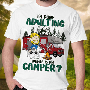 Personalized Gifts For Campers Shirt, Wanderlust Escape From Adulting 02qhtn160125pa-Homacus