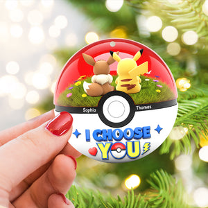 Cartoon Couple Christmas Ornament - Personalized Gifts For Couple 04OHQN130825-Homacus
