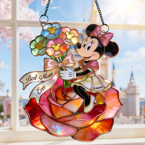 Mom's Beautiful Flowers Suncatcher Ornament - Personalized Gifts For Mom 03qhqn180326-Homacus