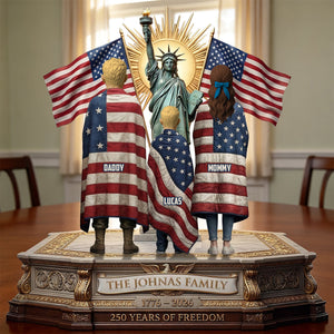 250th Anniversary Patriotic Family Plaque – Personalized Gift For Family 04PATN100326-Homacus