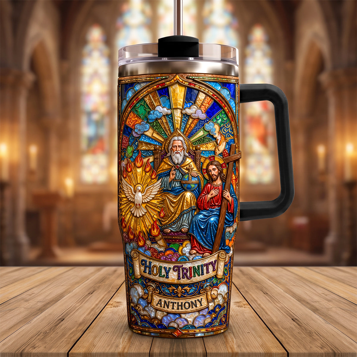 Holy Trinity 40oz Tumbler With Handle - Personalized Gifts For Christians 06padh040726-Homacus
