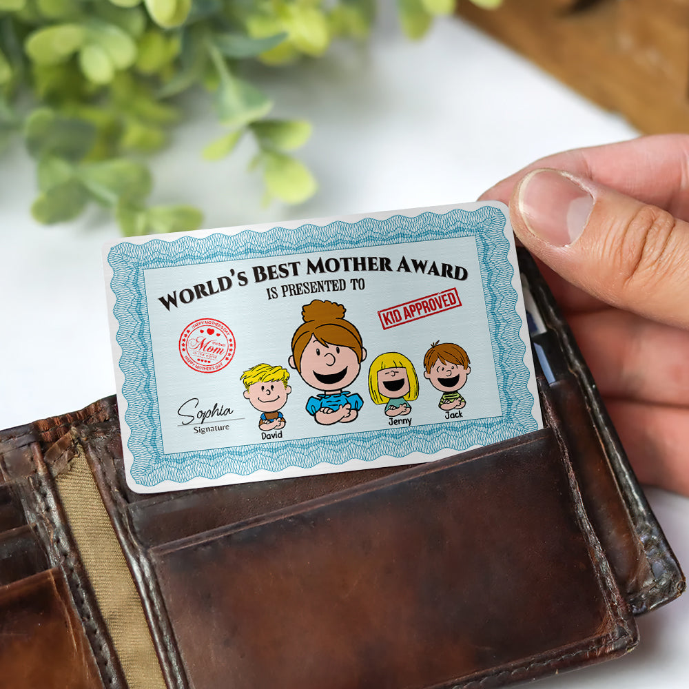 Personalized Gifts For Mom Aluminum Wallet Card 03katn140124hh World's Best Mother-Homacus