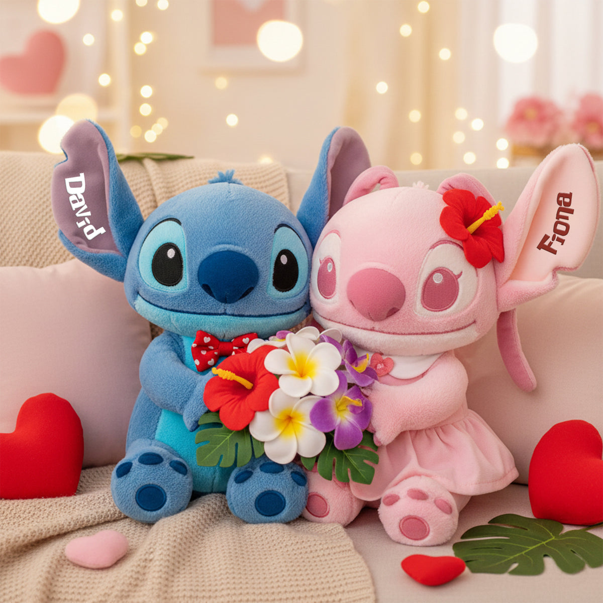 Island Tropical Couple Pillow - Personalized Gifts For Couples 05PGLU241125-Homacus