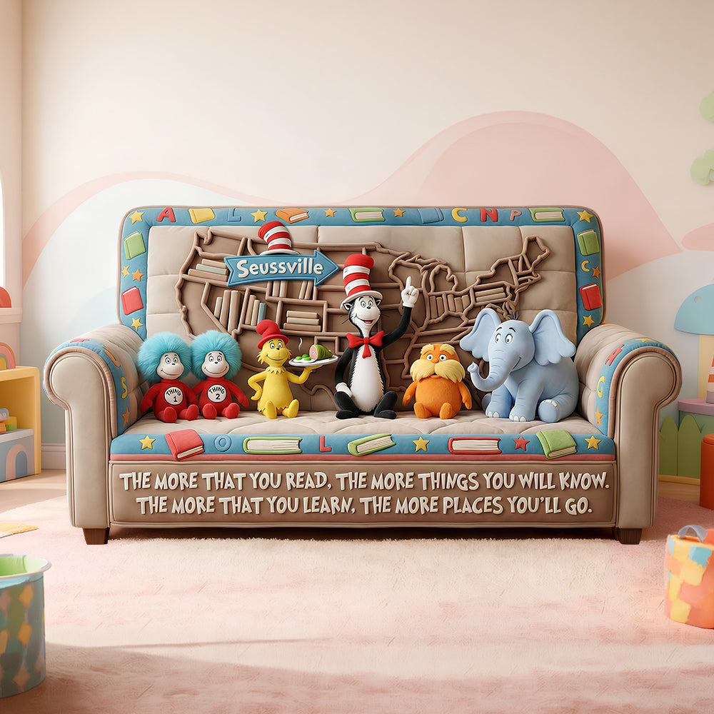 Reading Quilted Sofa Cover - Personalized Gifts For Book Lovers 03padt100226-Homacus