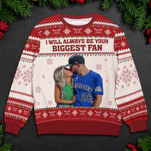 Custom Photo Gifts For Baseball Fans Christmas Ugly Sweater 03ACPU021024-Homacus