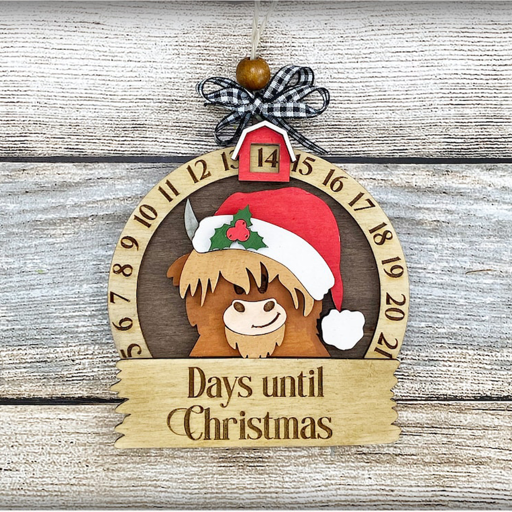 Gifts For Cow Lovers Christmas Ornament 49acxx280824 Highland Cow Countdown Days Until Christmas-Homacus