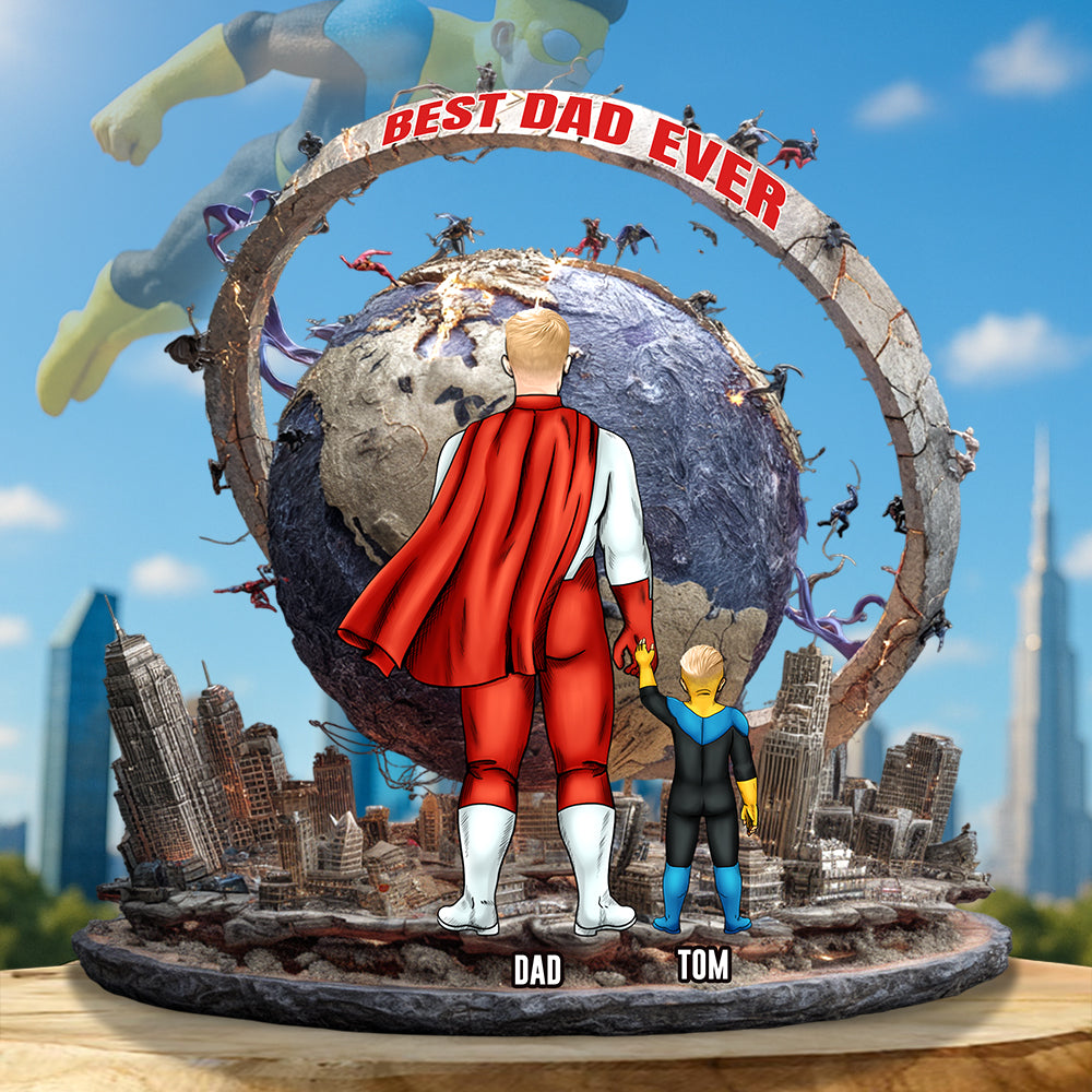 Best Dad Ever Acrylic Plaque Personalized Gifts For Dad 03TGDT160525HG-Homacus