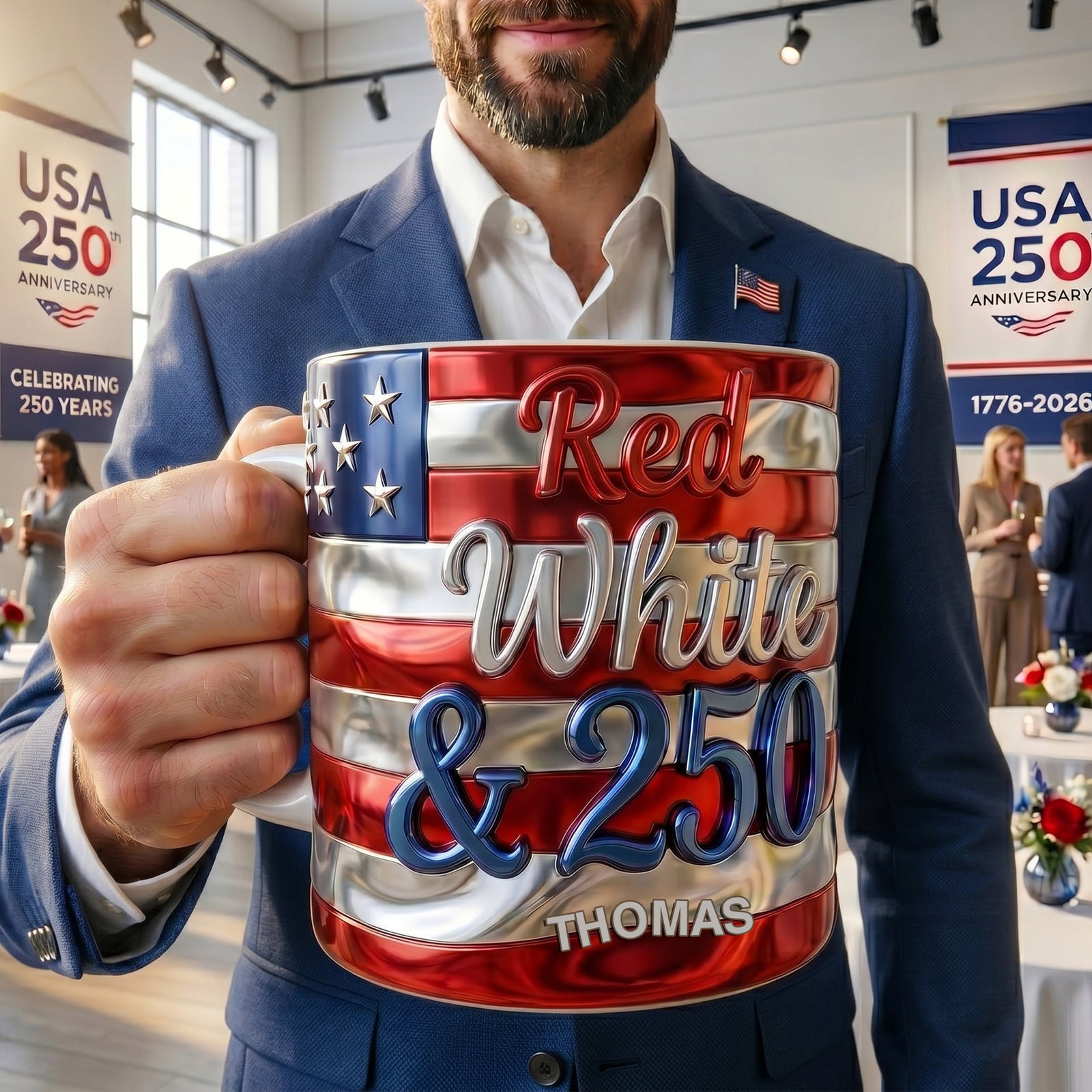 Proud Country Anniversary Mug - Personalized Gifts For Dads 03qhlu220526-Homacus