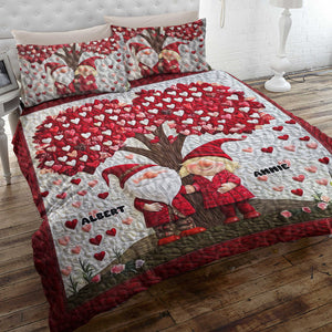 Personalized Gift For Grome Couple Valentine Quilt Bedding Set Special Line 01KALU080125-Homacus