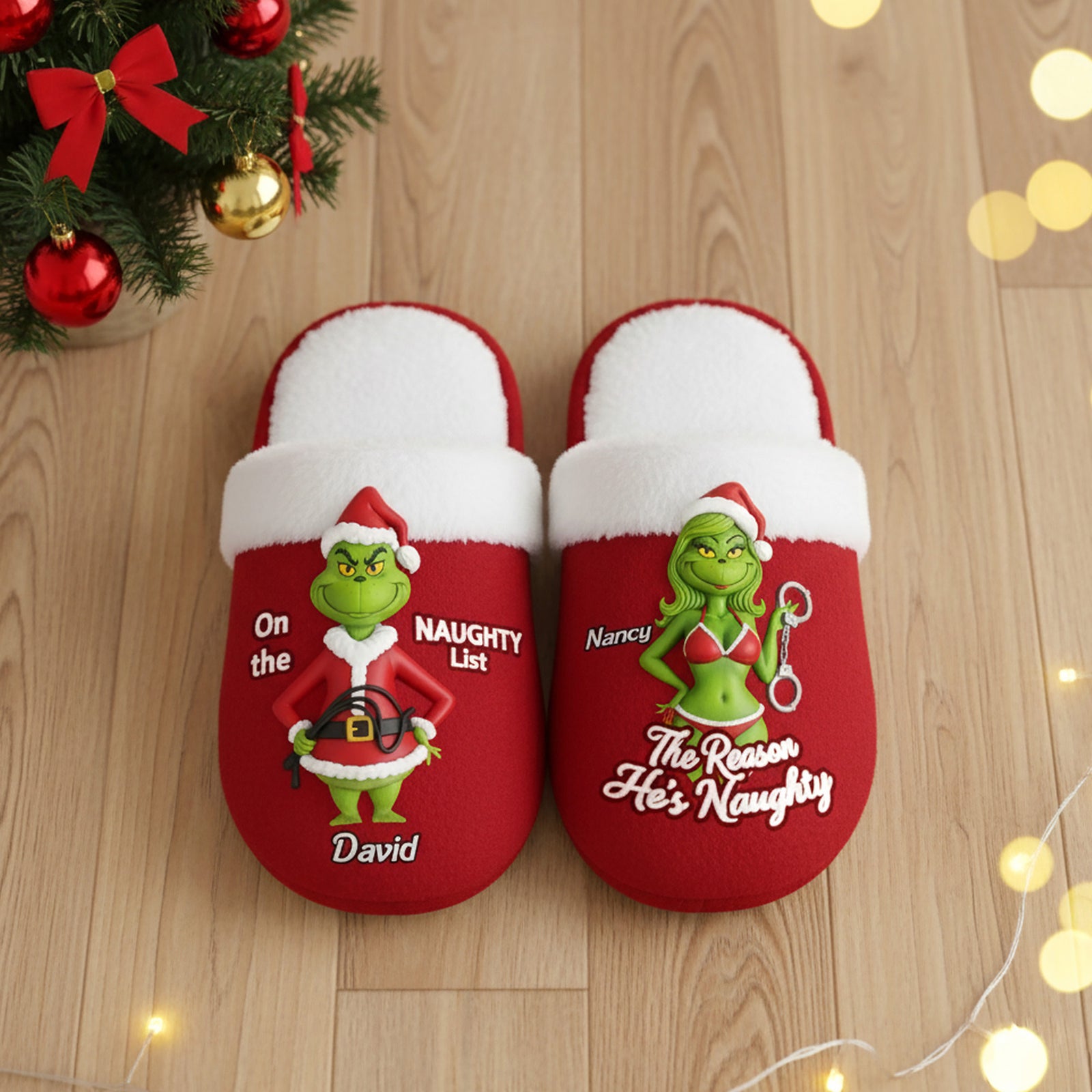 Personalized Christmas Gifts For Couple Home Slippers 03namg081025-Homacus