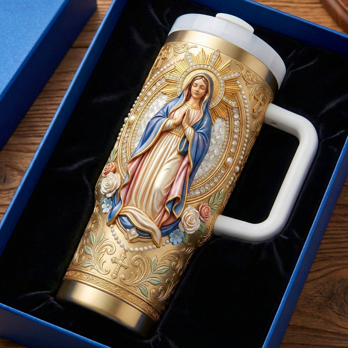 Virgin Mary Tumbler - Personalized Gifts For Christian Tumbler 01NAQN130226-Homacus